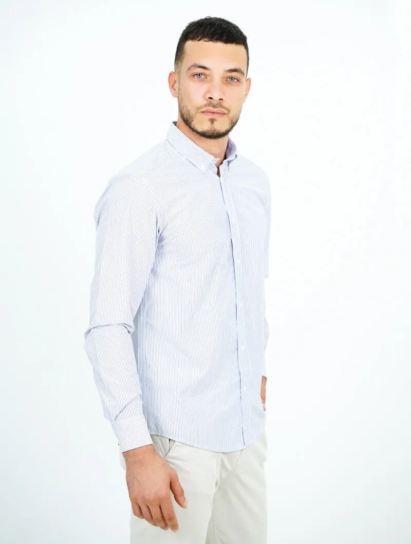Chemise en coton rayée